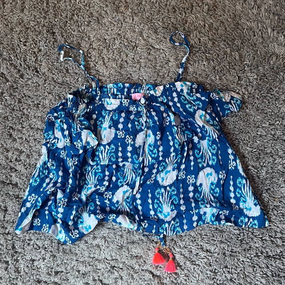 Lily Pulitzer Loose Blue Tank Top
